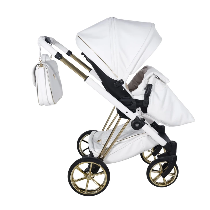 Junama White Latte Pram Pushchair Travel System