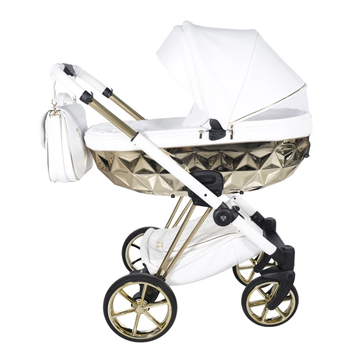 Junama White Latte Pram Pushchair Travel System