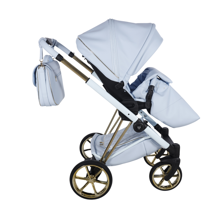 Junama Cubby Blue Gold Pram & Pushchair