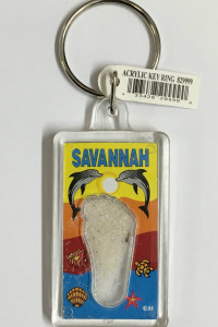 Savannah GA Acrylic Key Ring 6 - 1 Doz / 12 pcs.