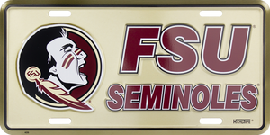 FLorida State University - FSU Car Metal Tag "FSU SEMINOLES" FLorida State University - FSU Car Metal Tag "FSU SEMINOLES"