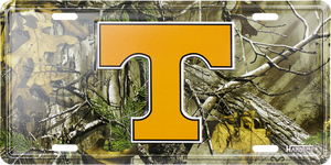 Tennessee Volunteers Realtree Camo Aluminum Car License Plate 12" x 6" Tennessee Volunteers Realtree Camo Aluminum Car License Plate 12" x 6"