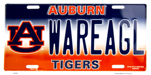 Auburn Tigers WAREAGL Aluminum License Plate 12" x 6" Auburn Tigers WAREAGL Aluminum License Plate 12" x 6"
