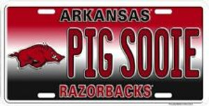 Arkansas "PIG SOOIE" Aluminum License Plate 12" x 6" Arkansas "PIG SOOIE" Aluminum License Plate 12" x 6"
