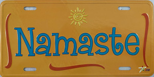 "Namaste" License Plate  Aluminum 12"x6" "Namaste" License Plate  Aluminum 12"x6"