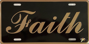 "Faith" Aluminum License Plate 12"x6" "Faith" Aluminum License Plate 12"x6"