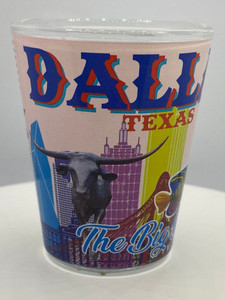 "Dallas" Texas Shot Glass 2 oz