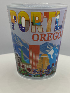 "Portland" Oregon Shot Glass 2 oz