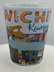 "Wichita" Kansas Shot Glass 2 oz