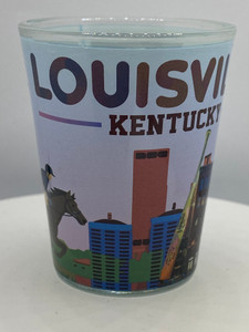 "Louisville" Kentucky Shot Glass 2 oz