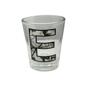 Camouflage Alphabet 'E' Collection Shot Glass 2 Oz