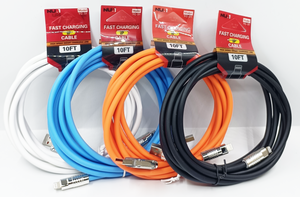 I-Phone 10FT USB Charging PVC Thick Cable Metal Head (I Ph to USB)