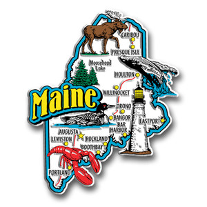 Super Jumbo Map Magnet - Maine Super Jumbo Map Magnet - Maine