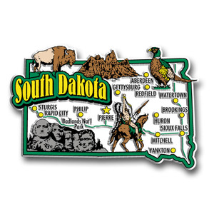 Super Jumbo Map Magnet - South Dakota Super Jumbo Map Magnet - South Dakota