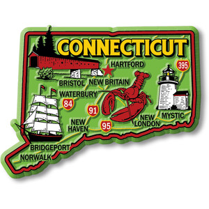 Connecticut Colorful State Magnet Connecticut Colorful State Magnet