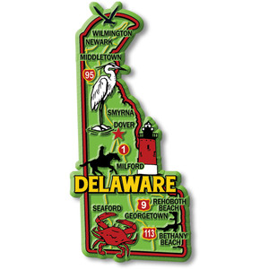 Delaware Colorful State Magnet
