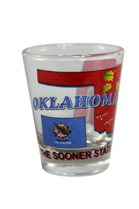 State Shot Glass Oklahoma - OK State Shot Glass Oklahoma - OK