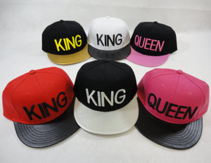 KING/QUEEN Snap Back Flat Bill Hat/Cap KING/QUEEN Snap Back Flat Bill Hat/Cap