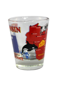 State Shot Glass Wisconsin - WI State Shot Glass Wisconsin - WI