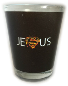 Funny Shot Glass "JESUS (SUPERMAN Symbol)" 2 oz