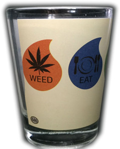Funny Shot Glass "LOVE SLEEP WEED EAT ...REPEAT" 2 oz Funny Shot Glass "LOVE SLEEP WEED EAT ...REPEAT" 2 oz