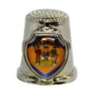State Metal Thimble Delaware - DE State Metal Thimble Delaware - DE