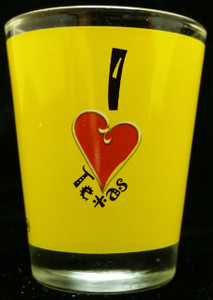 State Shot Glass I Love TX State Shot Glass I Love TX
