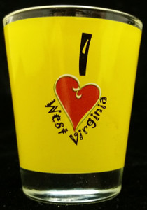 State Shot Glass I Love WV