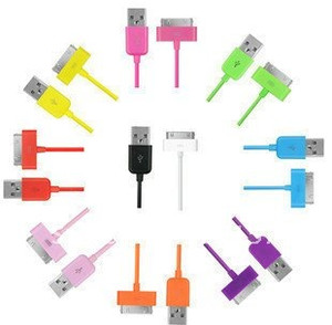 USB Flat noodle Cable for I phone 4 data cable charging cord USB Flat noodle Cable for I phone 4 data cable charging cord