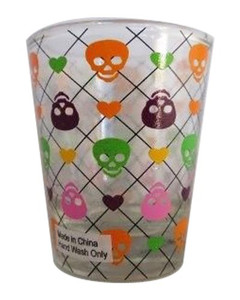 Shot glass "Skull All Over" 2 oz Shot glass "Skull All Over" 2 oz