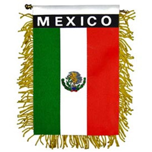 Mini Banners Country 'Mexico' Size: 4" x 6" Mini Banners Country 'Mexico' Size: 4" x 6"