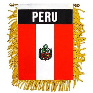 Mini Banners Country 'Peru' Size: 4" x 6"