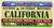 California 6" x 12" Aluminum License Plate Made in USA