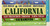 California 6" x 12" Aluminum License Plate Made in USA