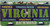 License Plate 'Virginia' 6" x 12" High Quality Emboss Metal Plate