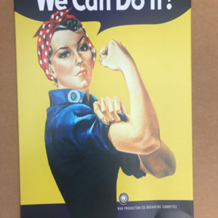 Aluminium Wall Decor Sign "We Can Do It!"