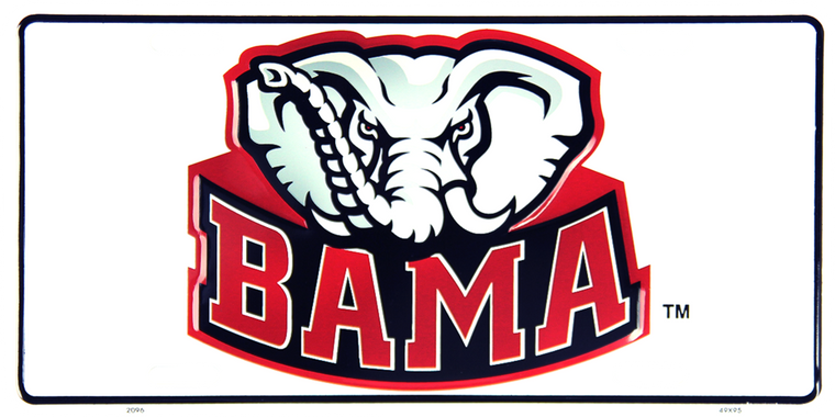 BAMA University of AL Crimson Tide License Plate 6"x12"