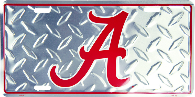 Alabama Diamond U-AL Crimson Tide A License Plate 6"x12"