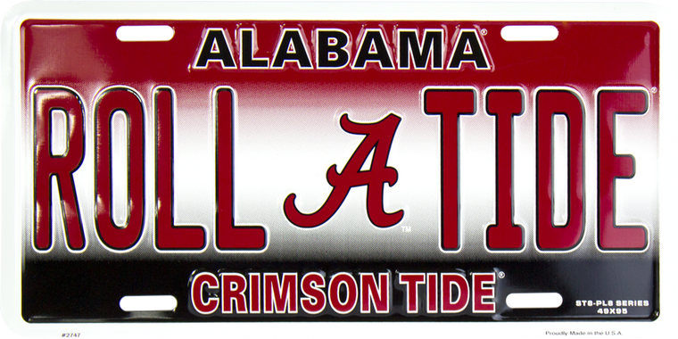 Alabama Crimson Tide Roll Tide License Plate 6"x12"