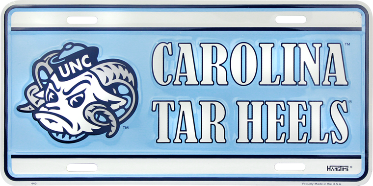 Carolina Tar Heels License Plate 12" x 6"