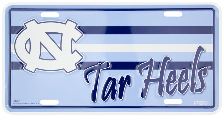 North Carolina "Tar Heels" License Plate 12" x 6"
