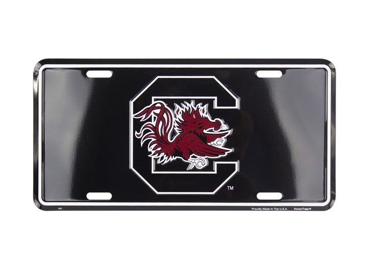 South Carolina Gamecocks Metal Car Plate 12" x 6"