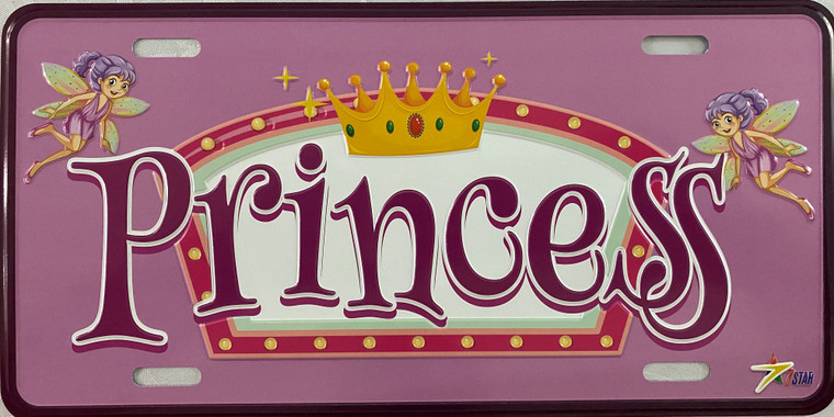 "Princess" License Plate  Aluminum 12"x6"