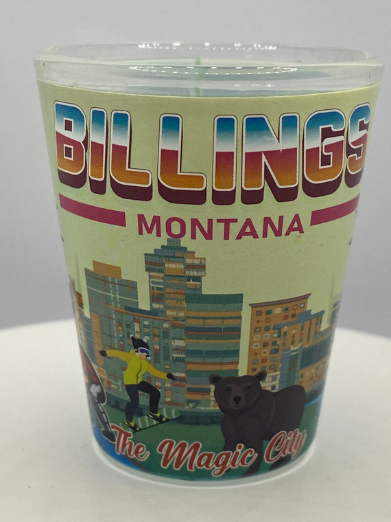 "Billings" Montana Shot Glass 2 oz