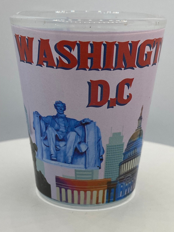 Washington D.C." Capitol of US District of Columbia Shot Glass 2 oz