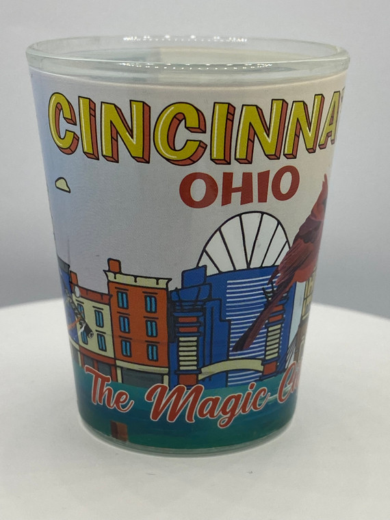"Cincinnati" Ohio Shot Glass 2 oz