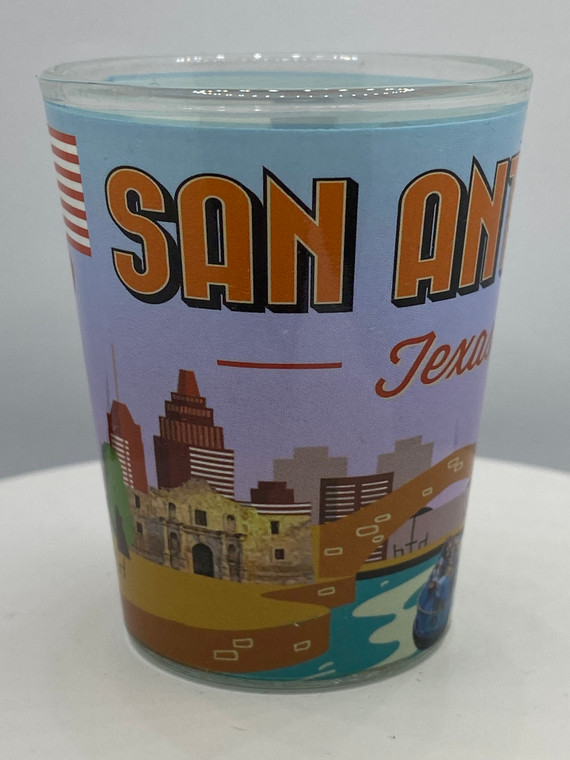 "San Antonio" Texas Shot Glass 2 oz