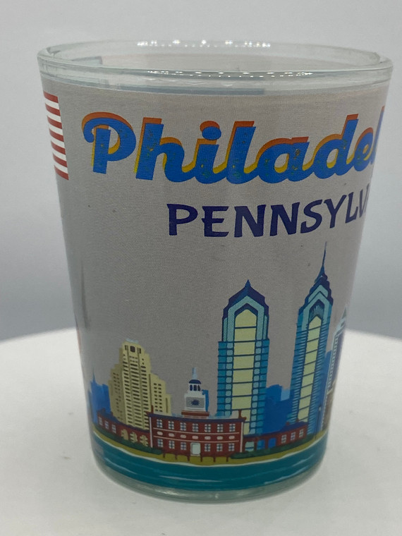 "Philadelphia" Pennsylvania Shot Glass 2 oz