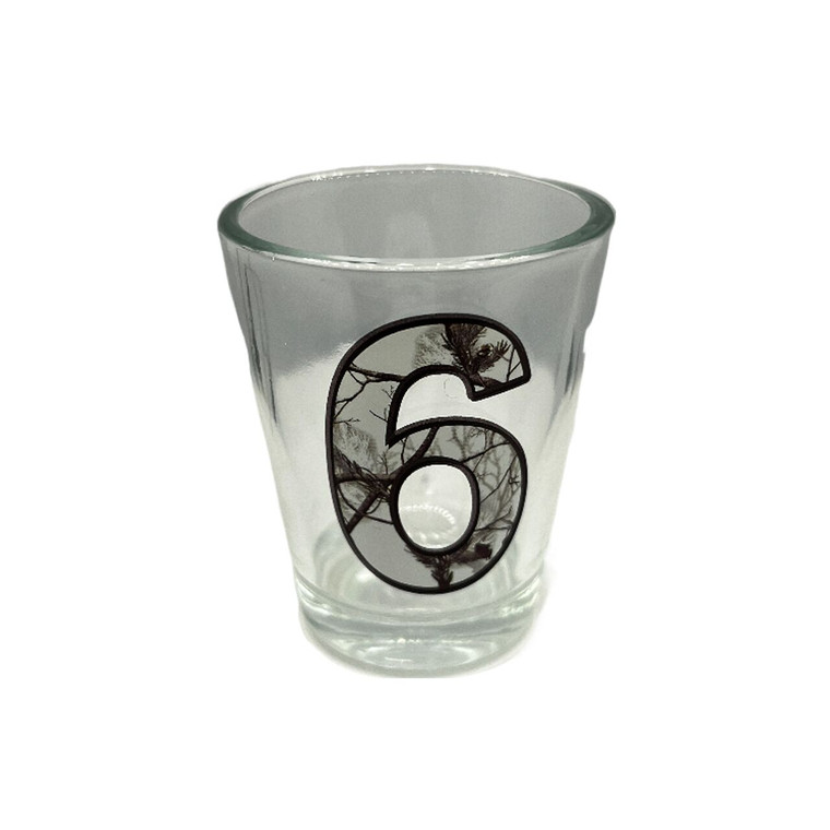 Camouflage Number '6' Collection Shot Glass 2 Oz
