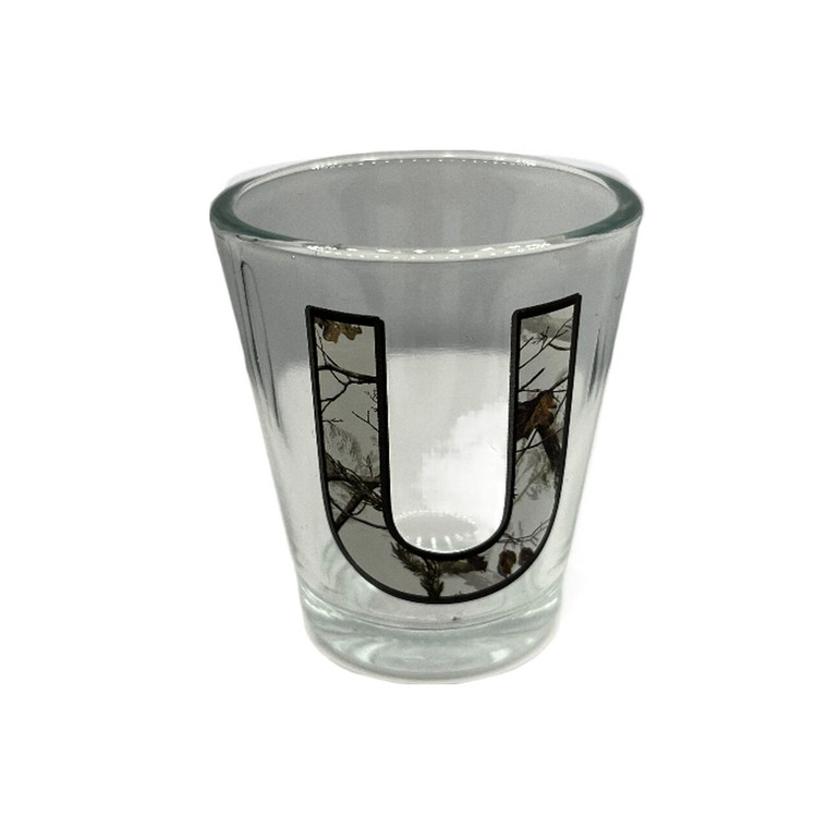 Camouflage Alphabet 'U' Collection Shot Glass 2 Oz